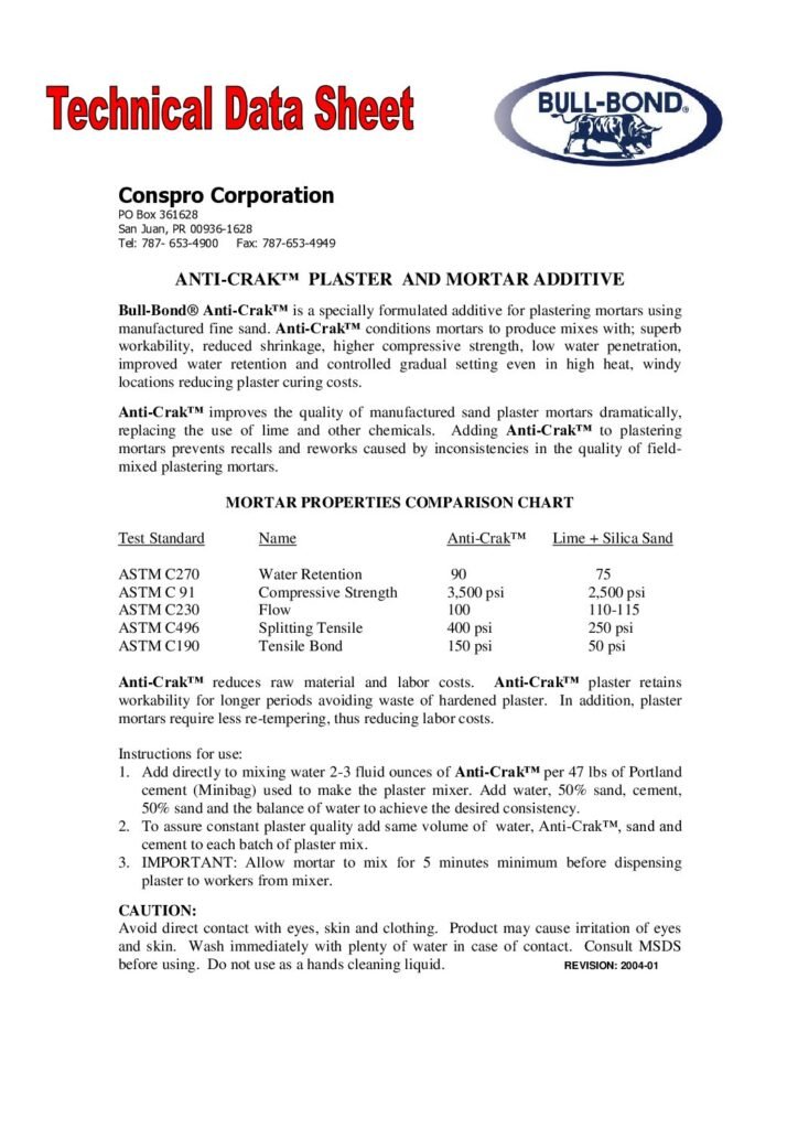 thumbnail of TDS_ANTI-CRAK Plaster & Mortar Additive_JAN.2004