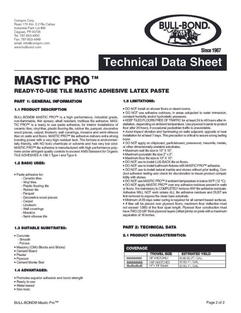 thumbnail of TDS_MASTIC PRO_APR.2019